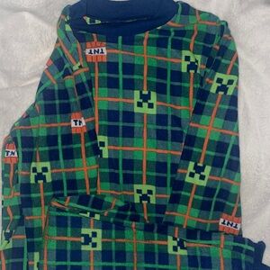 Kids Green and Blue Plaid Pajama Set